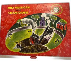 VINTAGE MIKE MULLIGAN AND HIS STEAM SHOVEL RARE WOODEN PUZZLE